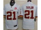 Nike NFL Washington Redskins #21 Fred Taylor white Jerseys W 80TH Patch(Limited)