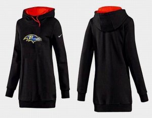 Women Baltimore Ravens Logo Pullover Hoodie-074