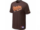 Baltimore Orioles Brown Nike Short Sleeve Practice T-Shirt