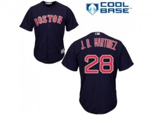 Youth Boston Red Sox #28 J. D. Martinez Navy Blue Cool Base Stitched Baseball Jersey