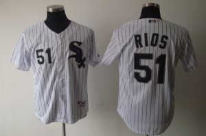 mlb Chicago White Sox #51 rios white[black strip]