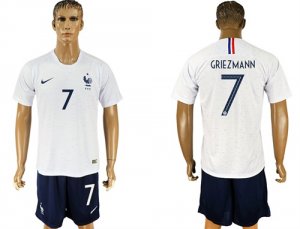 France 7 GRIZMANN Away 2018 FIFA World Cup Soccer Jersey