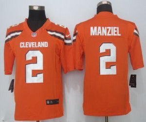 Nike Cleveland Browns #2 Manziel Orange Jerseys(Limited)