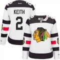 Women Chicago Blackhawks #2 Duncan Keith White 2016 Stadium Series Stitched NHL Jersey