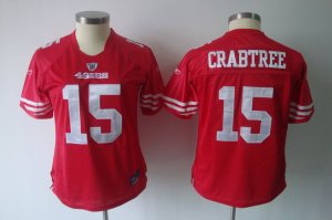 women nfl san francisco 49ers #15 crabtree red[2011]