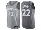 Men Nike Minnesota Timberwolves #22 Andrew Wiggins Gray NBA Swingman City Edition Jersey
