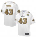 Nike Denver Broncos #43 T.J. Ward White Men NFL Pro Line Super Bowl 50 Fashion Game Jersey