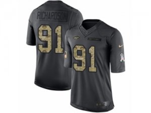 Mens Nike New York Jets #91 Sheldon Richardson Limited Black 2016 Salute to Service NFL Jersey