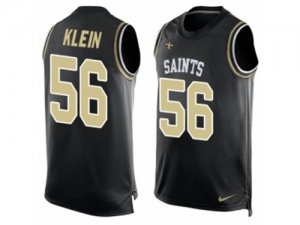 Mens Nike New Orleans Saints #56 A.J. Klein Limited Black Player Name & Number Tank Top NFL Jersey