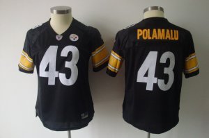 women nfl pittsburgh steelers #43 polamalu black[2011]