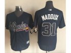 Atlanta Braves #31 Greg Maddux Blue New Cool Base Stitched MLB Jersey