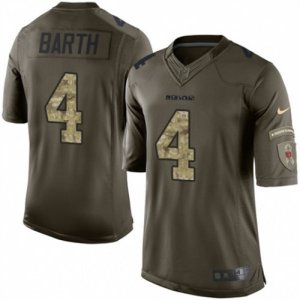 Mens Nike Chicago Bears #4 Connor Barth Limited Green Salute to Service NFL Jersey