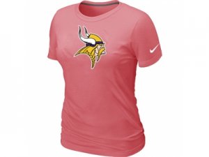 Women Minnesota Vikings Pink Logo T-Shirt