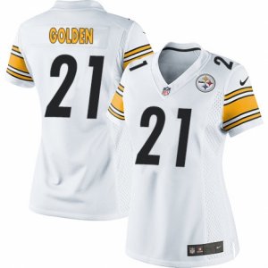 Women\'s Nike Pittsburgh Steelers #21 Robert Golden Limited White NFL Jersey