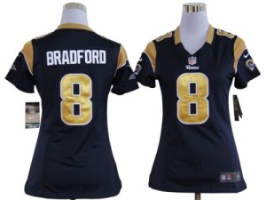 Nike Women St. Louis Rams #8 Sam Bradford Blue Jerseys