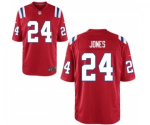 Mens Nike New England Patriots #24 Cyrus Jones Game Red Alternate NFL Jersey