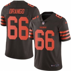 Mens Nike Cleveland Browns #66 Spencer Drango Elite Brown Rush NFL Jersey