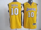 nba los angeles lakers #10 nash yellow[revolution 30 swingman]