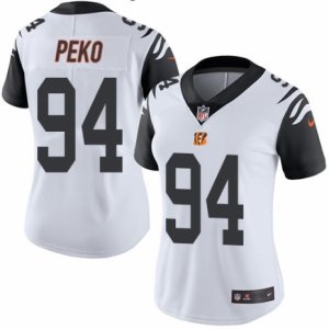 Women\'s Nike Cincinnati Bengals #94 Domata Peko Limited White Rush NFL Jersey