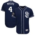 Padres #4 Wil Meyers Navy 50th Anniversary and 150th Patch FlexBase Jersey