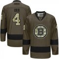 Boston Bruins #4 Bobby Orr Green Salute to Service Stitched NHL Jersey