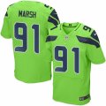 Mens Nike Seattle Seahawks #91 Cassius Marsh Elite Green Rush NFL Jersey