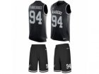 Mens Nike Oakland Raiders #94 Eddie Vanderdoes Limited Black Tank Top Suit NFL Jersey
