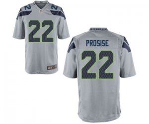 Men\'s Nike Seattle Seahawks #22 C.J. Prosise Game Grey Alternate NFL Jersey