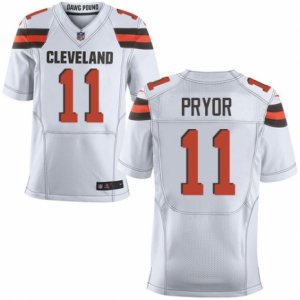 Mens Nike Cleveland Browns #11 Terrelle Pryor Elite White NFL Jersey