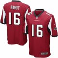 Mens Nike Atlanta Falcons #16 Justin Hardy Game Red Team Color NFL Jersey
