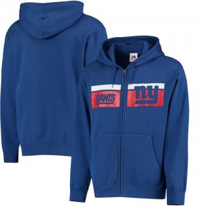 New York Giants Majestic Touchback Full Zip Hoodie Royal