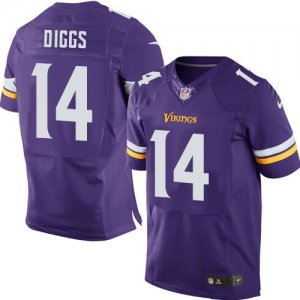 Nike Minnesota Vikings #14 Stefon Diggs Purple Jerseys(Elite)