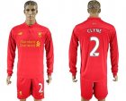 Liverpool #2 Clyne Home Long Sleeves Soccer Club Jersey