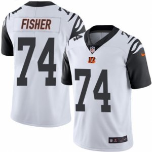 Mens Nike Cincinnati Bengals #74 Jake Fisher Limited White Rush NFL Jersey