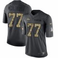 Mens Nike Denver Broncos #77 Karl Mecklenburg Limited Black 2016 Salute to Service NFL Jersey