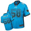 Nike Carolina Panthers #58 Thomas Davis Sr Blue Alternate Men's Stitched NFL Elite Drift Fashion Jersey