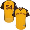 Mens Majestic Oakland Athletics #54 Sonny Gray Yellow 2016 All-Star American League BP Authentic Collection Flex Base MLB Jersey