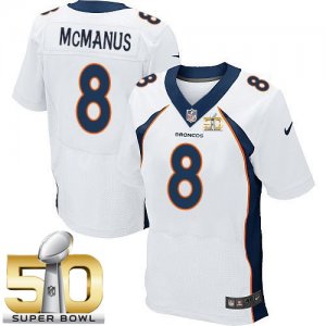 Nike Denver Broncos #8 Brandon McManus White Super Bowl 50 Men Stitched NFL New Elite Jersey