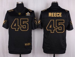 Nike Oakland Raiders #45 Marcel Reece Black Pro Line Gold Collection Jersey(Elite)