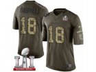 Mens Nike Atlanta Falcons #18 Taylor Gabriel Limited Green Salute to Service Super Bowl LI 51 NFL Jersey