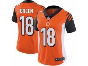 Women Nike Cincinnati Bengals #18 A.J. Green Vapor Untouchable Limited Orange Alternate NFL Jersey