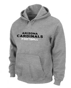 Arizona Cardinals Authentic font Pullover Hoodie Grey