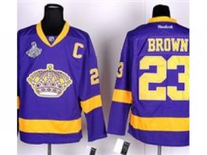 nhl jerseys los angeles kings #23 BROWN purple[2012 stanley cup champions]