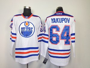 nhl Edmonton Oilers #64 YAKUPOV white