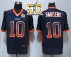 Nike Denver Broncos #10 Emmanuel Sanders Navy Blue Alternate Super Bowl 50 Men Stitched NFL Elite Drift Fashion Jersey