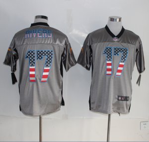 Nike San Diego Chargers #17 Philip Rivers grey Jerseys(Elite USA Flag Fashion)