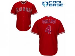 Youth Majestic Los Angeles Angels of Anaheim #4 Brandon Phillips Replica Red Alternate Cool Base MLB Jersey