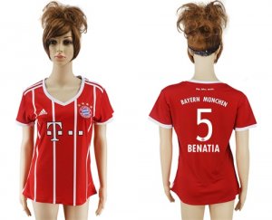 2017-18 Bayern Munich 5 BENATIA Home Women Soccer Jersey