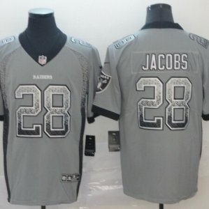 Nike Raiders #28 Josh Jacobs Gray Drift Fashion Limited Jersey