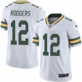 Mens Nike Green Bay Packers #12 Aaron Rodgers Limited White Rush NFL Jersey